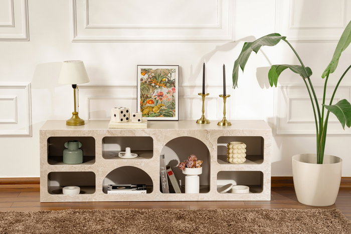 Hanah Home Consola Ferlis Travertino